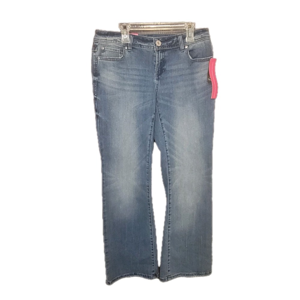INC International Concepts Curvy Fit Boot Cut Jeans Size 4 Short Low Rise Casual
